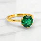 Anillo solitario esmeralda 6 grifas Oro 18k - Miniatura 1