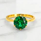 Anillo solitario esmeralda 6 grifas Oro 18k - Miniatura 3