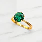 Anillo solitario esmeralda 6 grifas Oro 18k - Miniatura 4