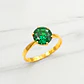 Anillo solitario esmeralda 6 grifas Oro 18k - Miniatura 5