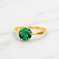 Anillo solitario esmeralda 6 grifas Oro 18k - Miniatura 2