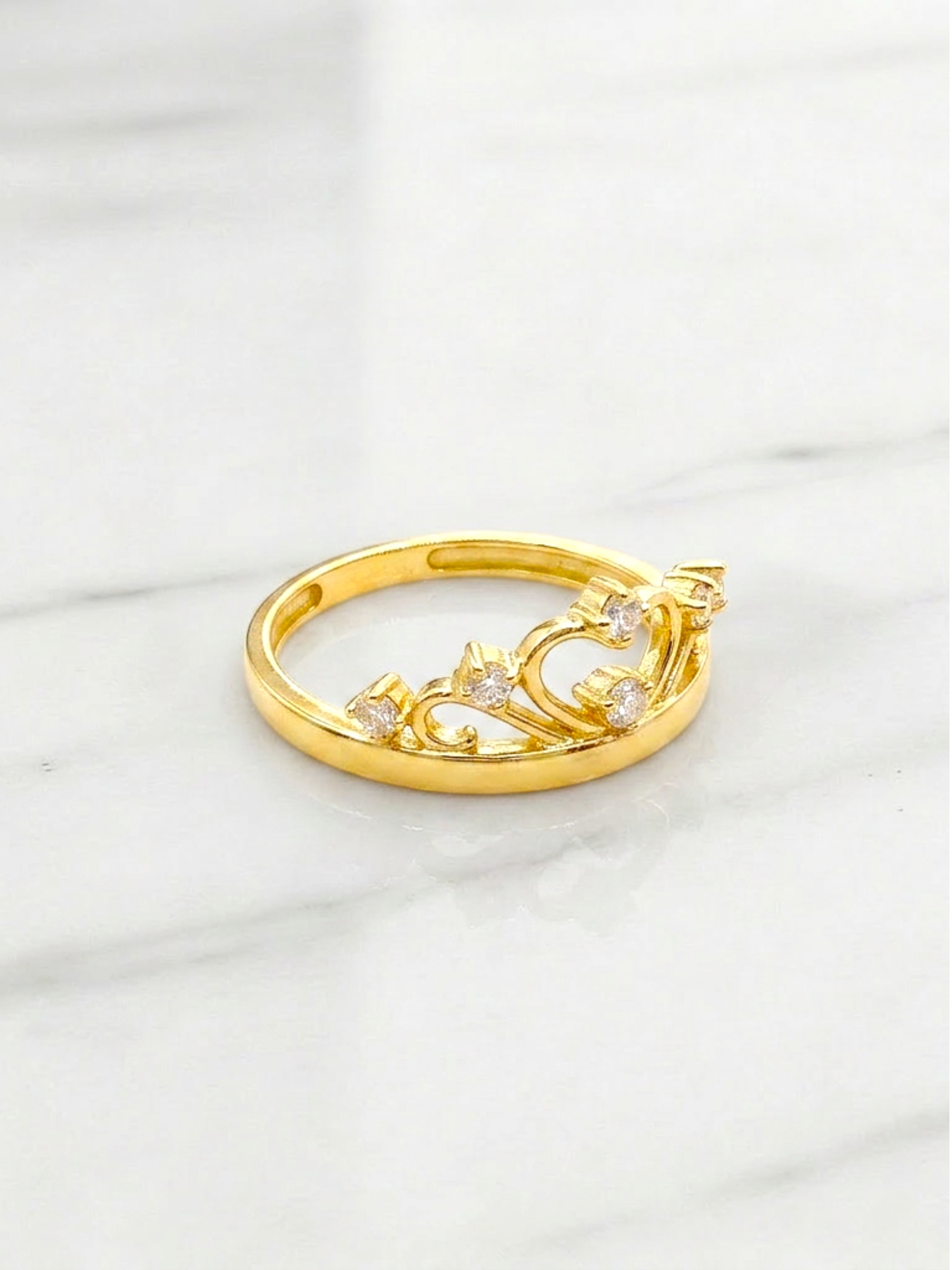 Anillo corona circones Oro 18k 4