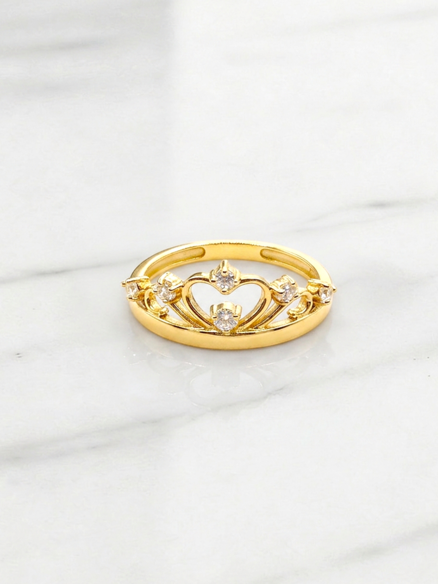 Anillo corona circones Oro 18k 2