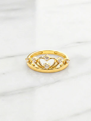 Anillo corona circones Oro 18k