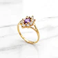 Anillo lady amatista con circones Oro 18k - Miniatura 2