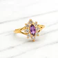 Anillo lady amatista con circones Oro 18k - Miniatura 5