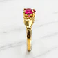 Anillo manitos con corazón rubí Oro 18k - Miniatura 2