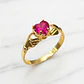 Anillo manitos con corazón rubí Oro 18k - Miniatura 5