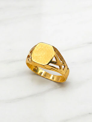 Anillo sello tallado Oro 18k