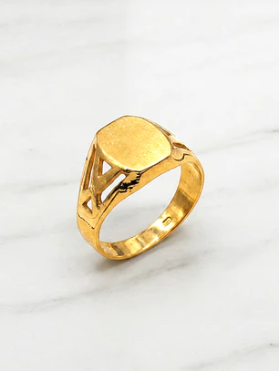 Anillo sello tallado Oro 18k