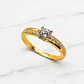 Anillo medio cintillo princesa 2.5 grs Oro 18k - Miniatura 4