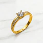Anillo medio cintillo princesa 2.5 grs Oro 18k - Miniatura 2