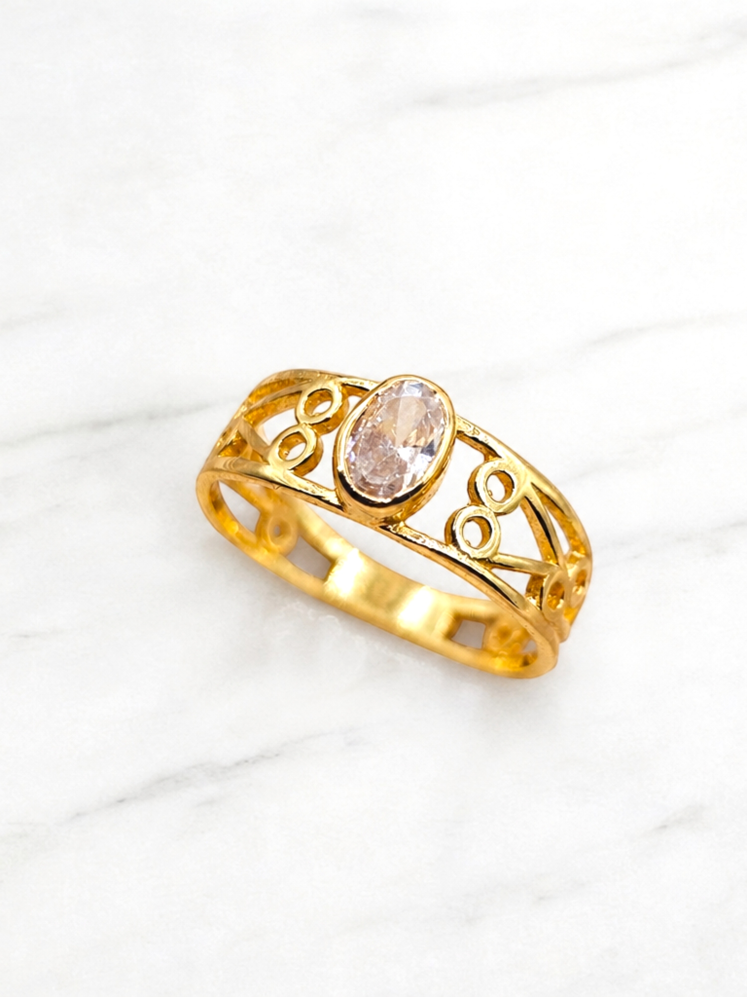 Anillo gloria circónes Oro 18k 5