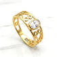 Anillo gloria circónes Oro 18k - Miniatura 3