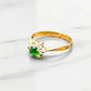 Anillo rosa esmeralda con circónes Oro 18k - Miniatura 4