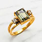 Anillo reina esmeralda circónes Oro 18k - Miniatura 1