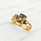 Anillo reina esmeralda circónes Oro 18k - Miniatura 3