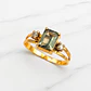 Anillo reina esmeralda circónes Oro 18k - Miniatura 4