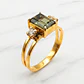 Anillo reina esmeralda circónes Oro 18k - Miniatura 5