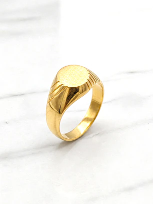 Anillo sello tallado Oro 18k