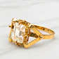 Anillo chatón cuadrado Circón Oro 18k - Miniatura 2