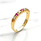 Anillo medio cintillo rubíes con circones Oro 18k - Miniatura 3