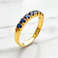 Anillo medio cintillo zafiros Oro 18k - Miniatura 4