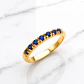Anillo medio cintillo zafiros Oro 18k - Miniatura 1