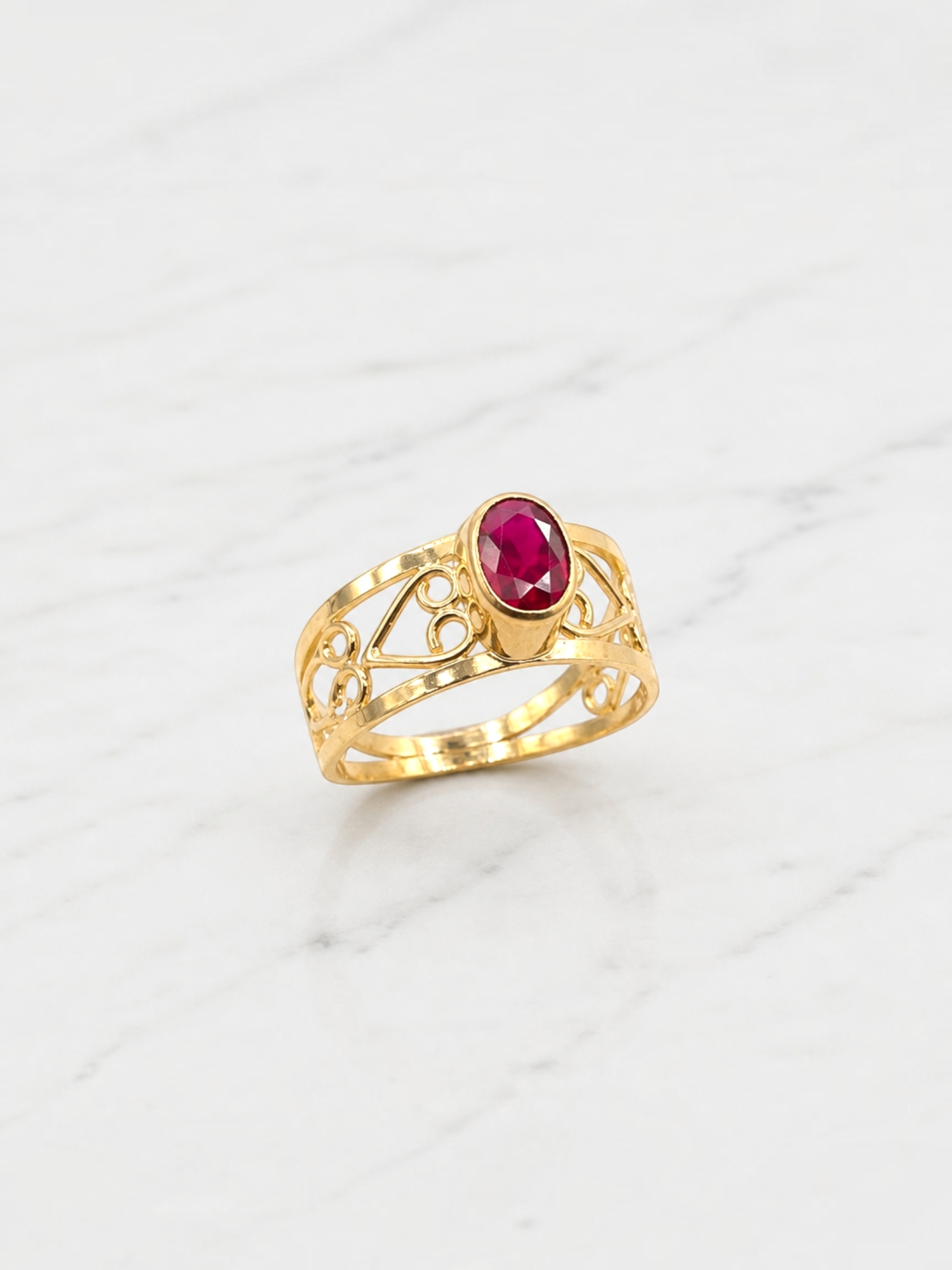Anillo Eliseo rubí Oro 18k 2