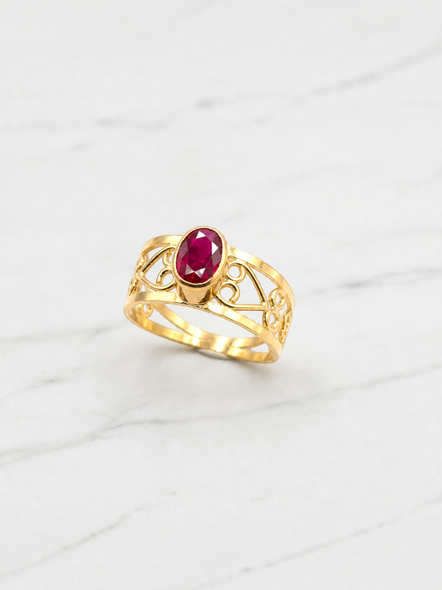 Anillo Eliseo rubí Oro 18k 3