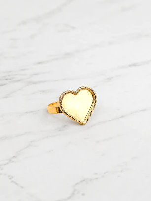 Anillo corazón tazo Oro 18k