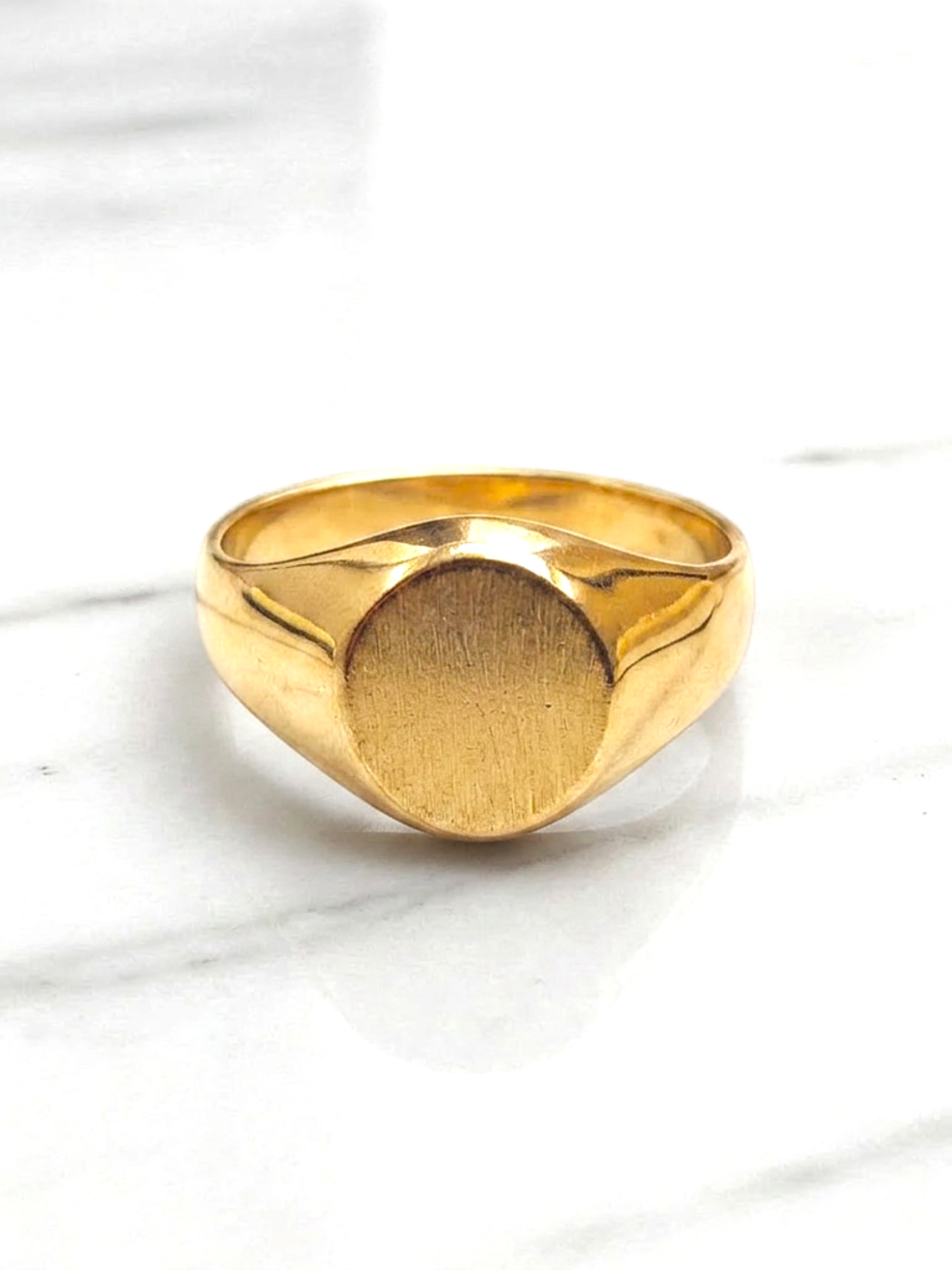 Anillo sello redondo Oro 18k 4