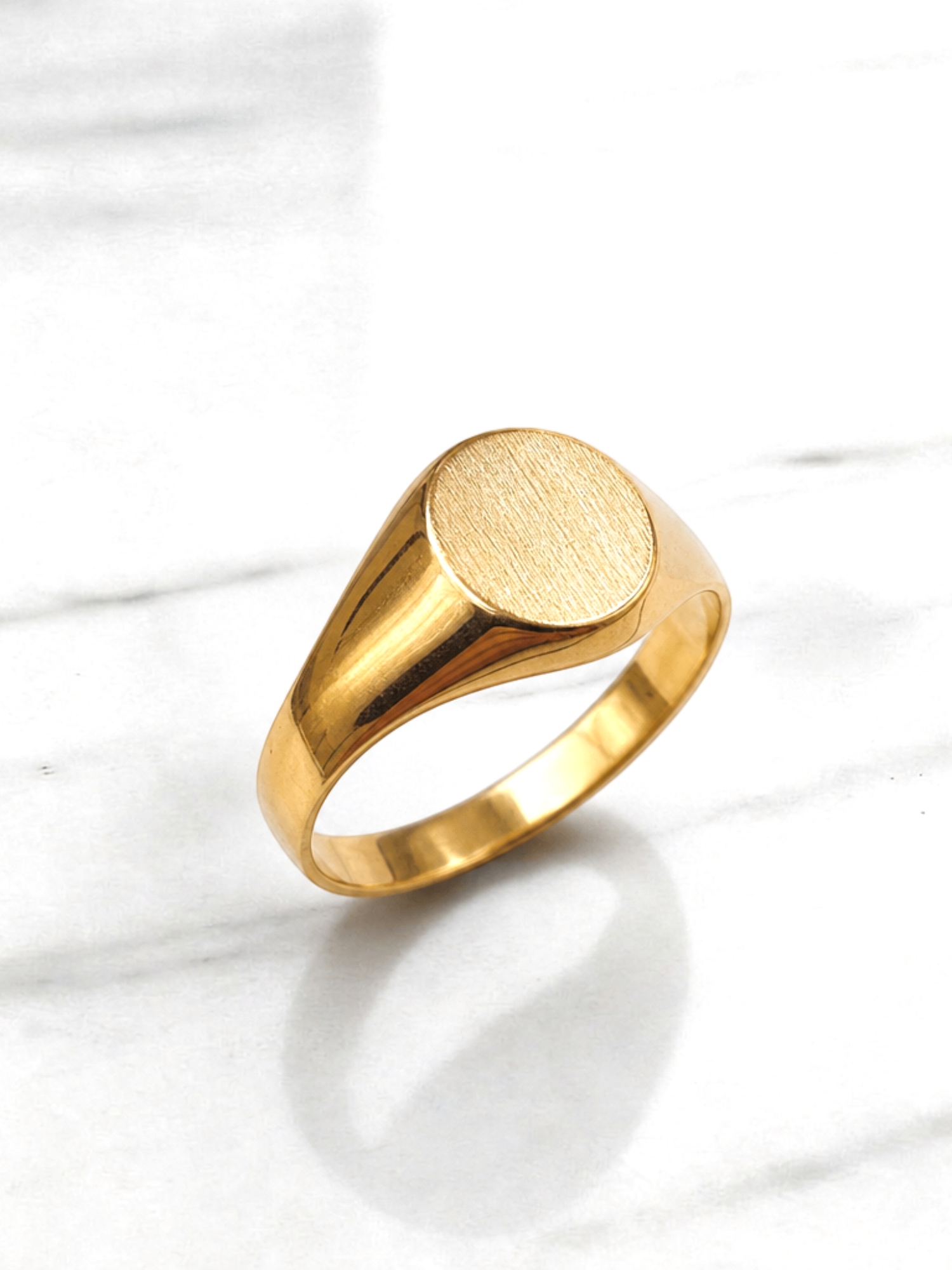 Anillo sello redondo Oro 18k 5