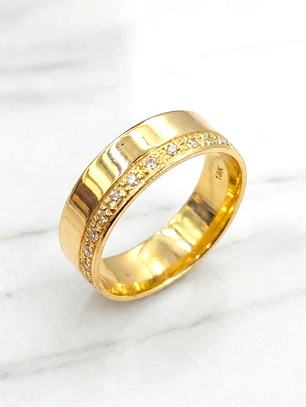 Argolla plana circones 5 mm oro 18k