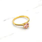 Anillo solitario cintillo rosa de francia Oro 18k - Miniatura 3