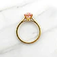 Anillo solitario cintillo rosa de francia Oro 18k - Miniatura 5