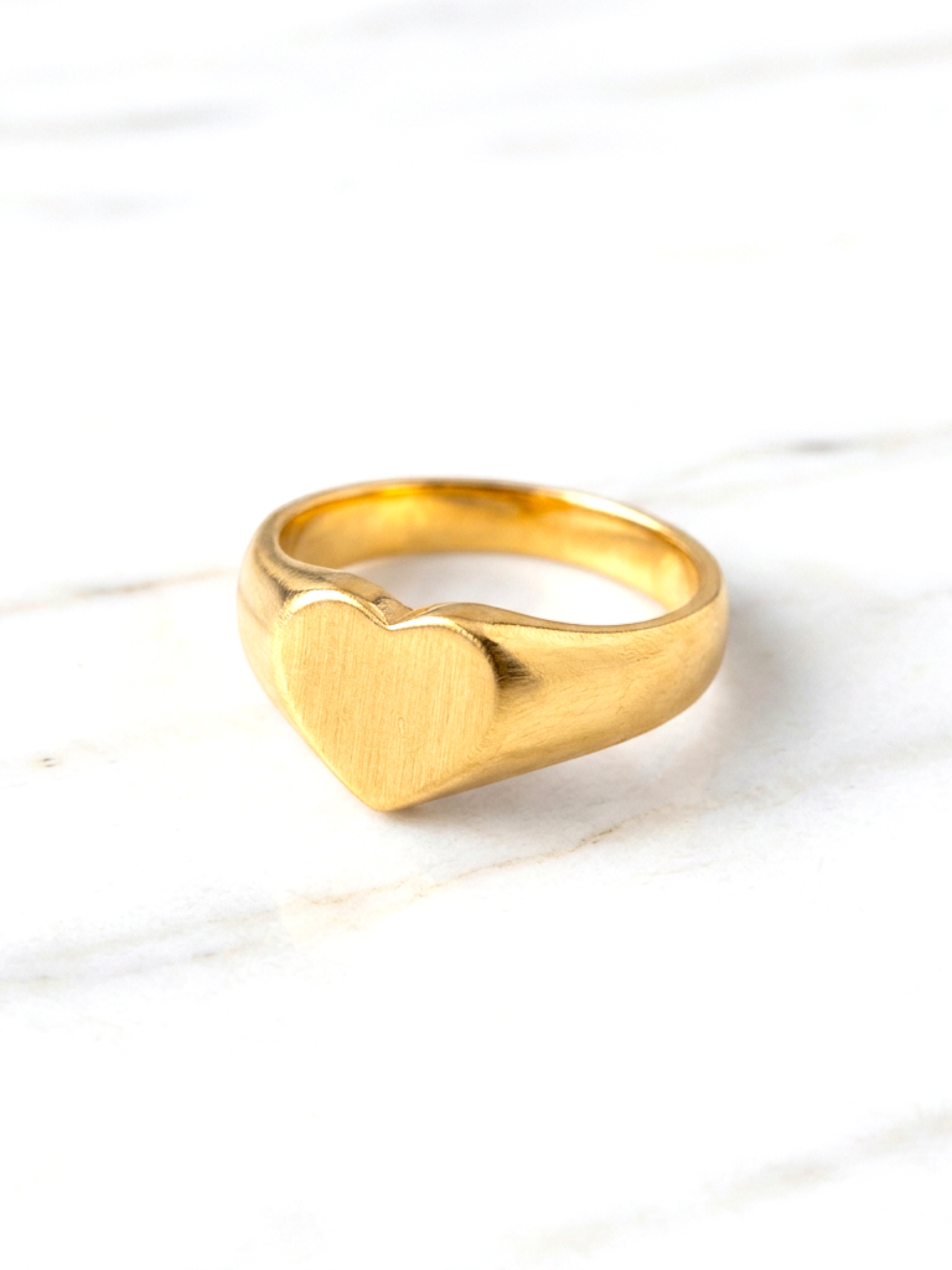 Anillo sello corazón Oro 18k 4