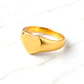 Anillo sello corazón Oro 18k - Miniatura 5