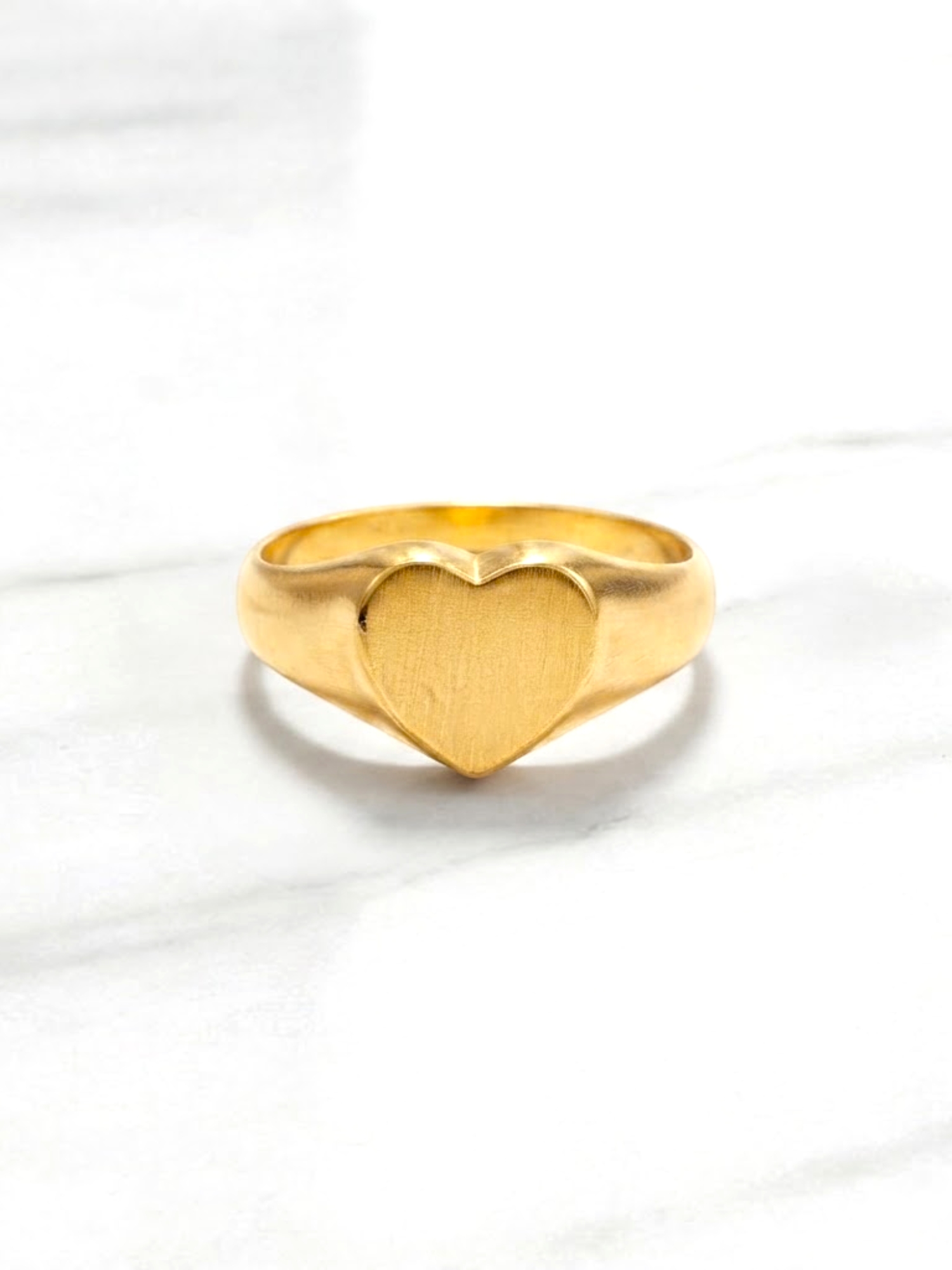 Anillo sello corazón Oro 18k 3