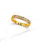 Anillo medio cintillo engastado circones Oro 18k - Miniatura 3