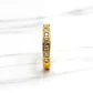 Anillo medio cintillo engastado circones Oro 18k - Miniatura 4