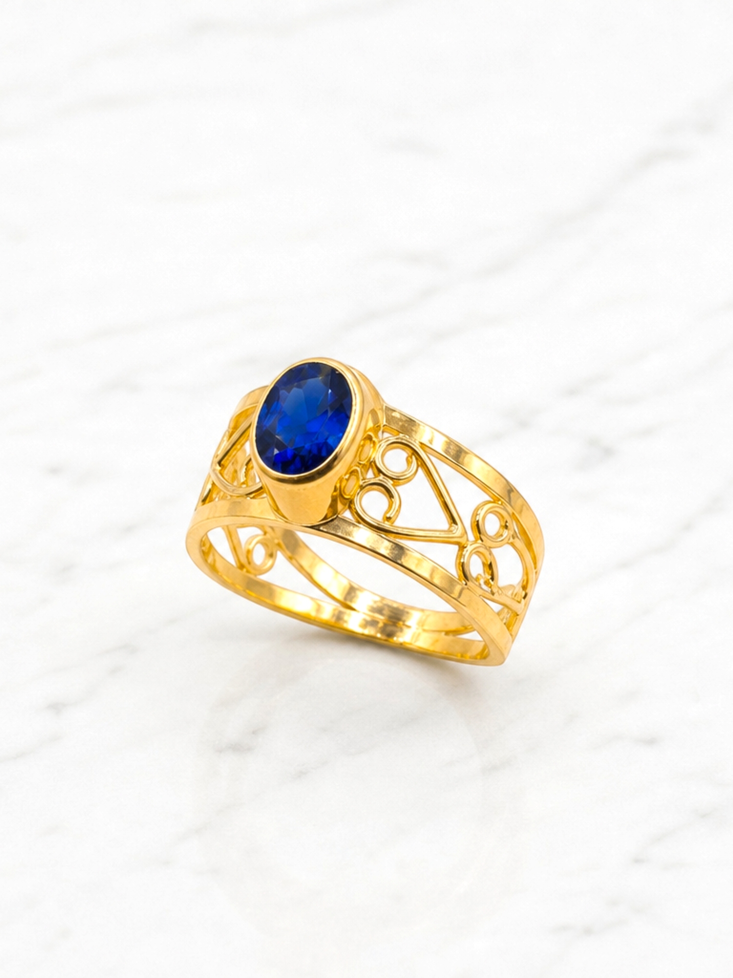 Anillo Eliseo zafiro Oro 18k 1