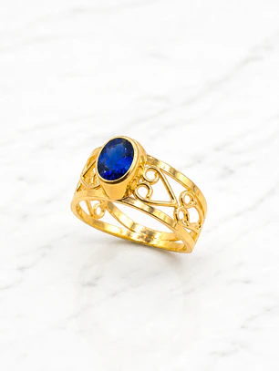 Anillo Eliseo zafiro Oro 18k