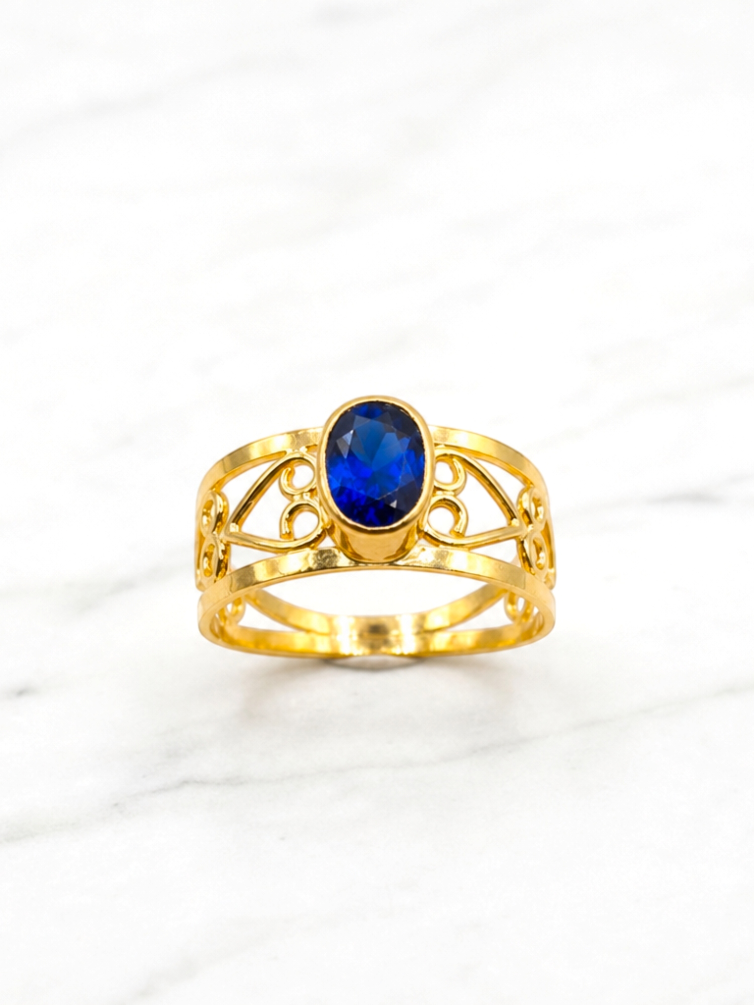 Anillo Eliseo zafiro Oro 18k 3