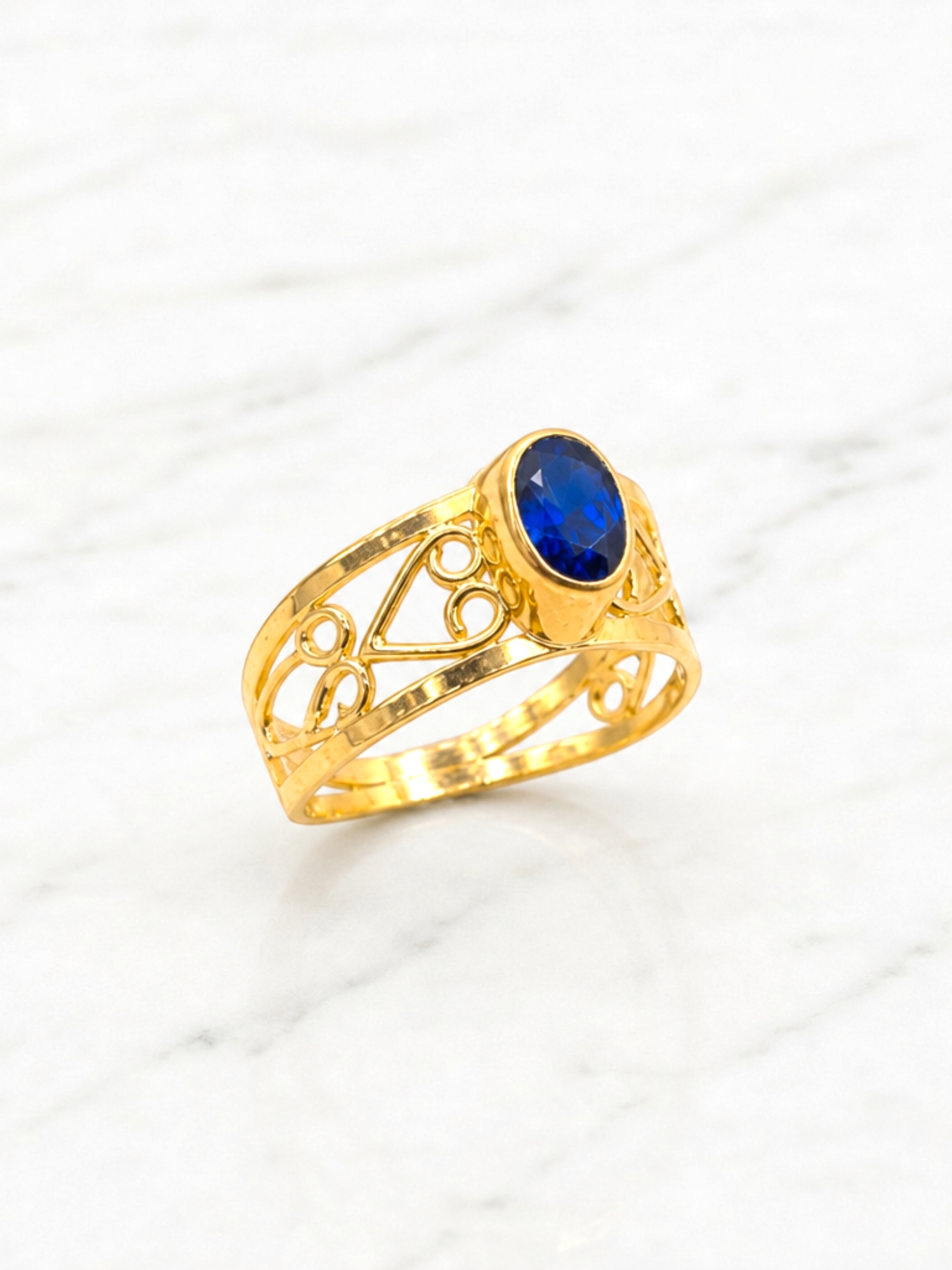 Anillo Eliseo zafiro Oro 18k 4