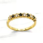 Anillo medio cintillo circón Onix Oro 18k  - Miniatura 1