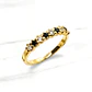 Anillo medio cintillo circón Onix Oro 18k  - Miniatura 3