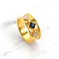 Anillo medieval zafiro y circones Oro 18k - Miniatura 4