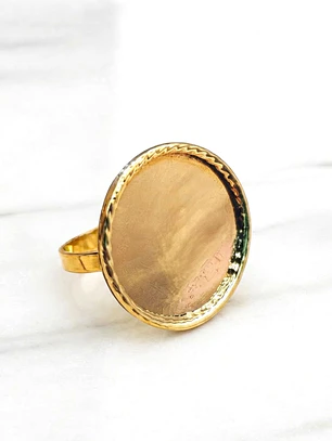 Anillo disco 2 cm Oro 18k 
