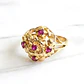 Anillo Florentino Rubí Oro 18k - Miniatura 5